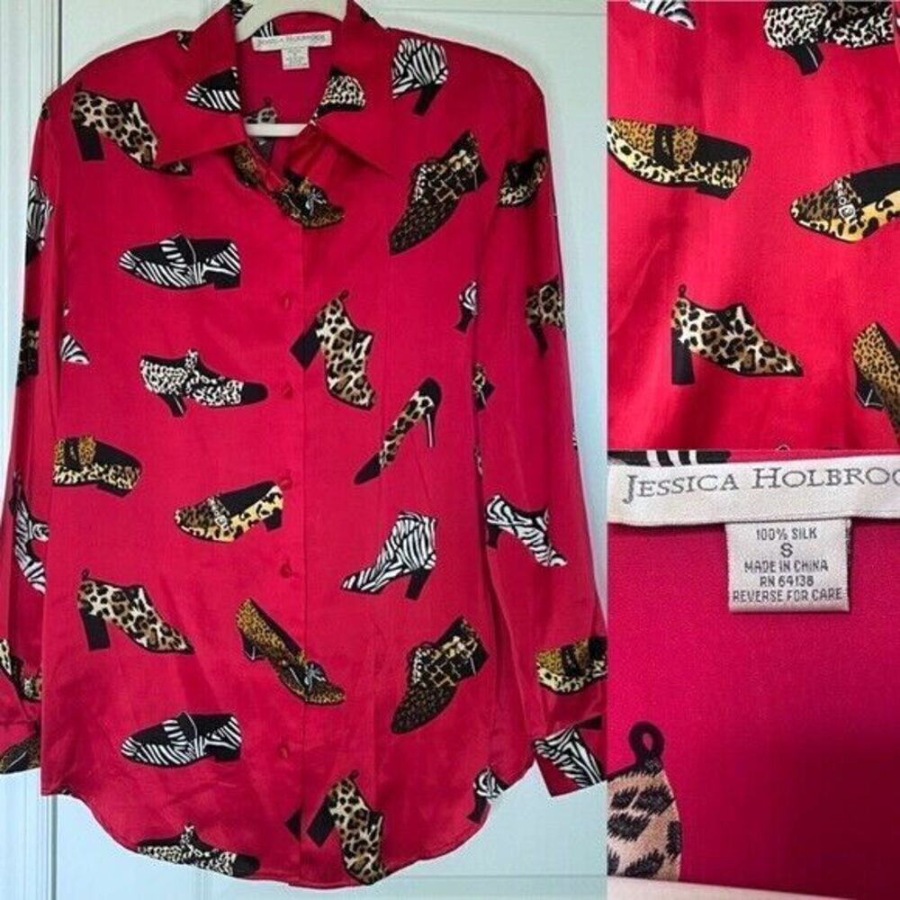 Jessica Holdbrook Silk Red Long Sleeve